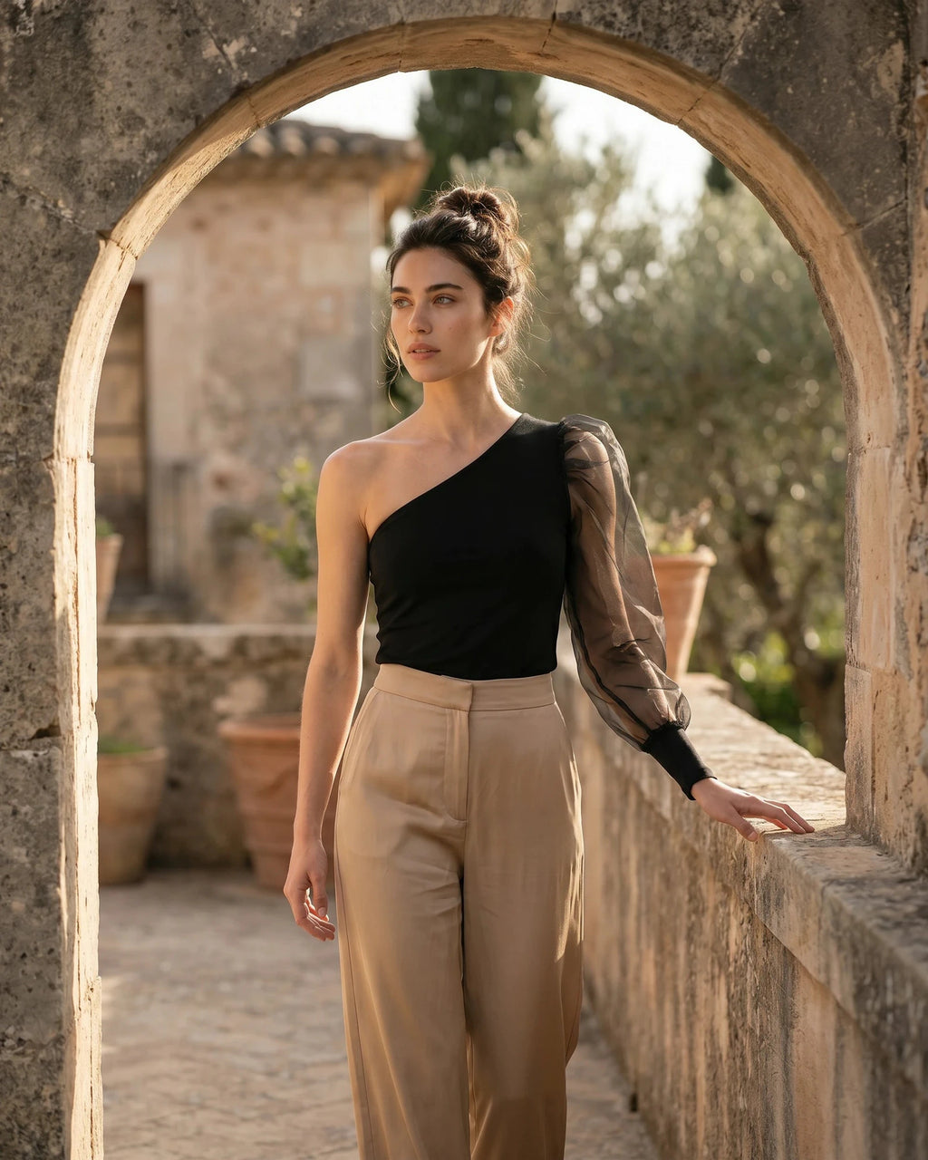 The Adriana Organza Shoulder Top