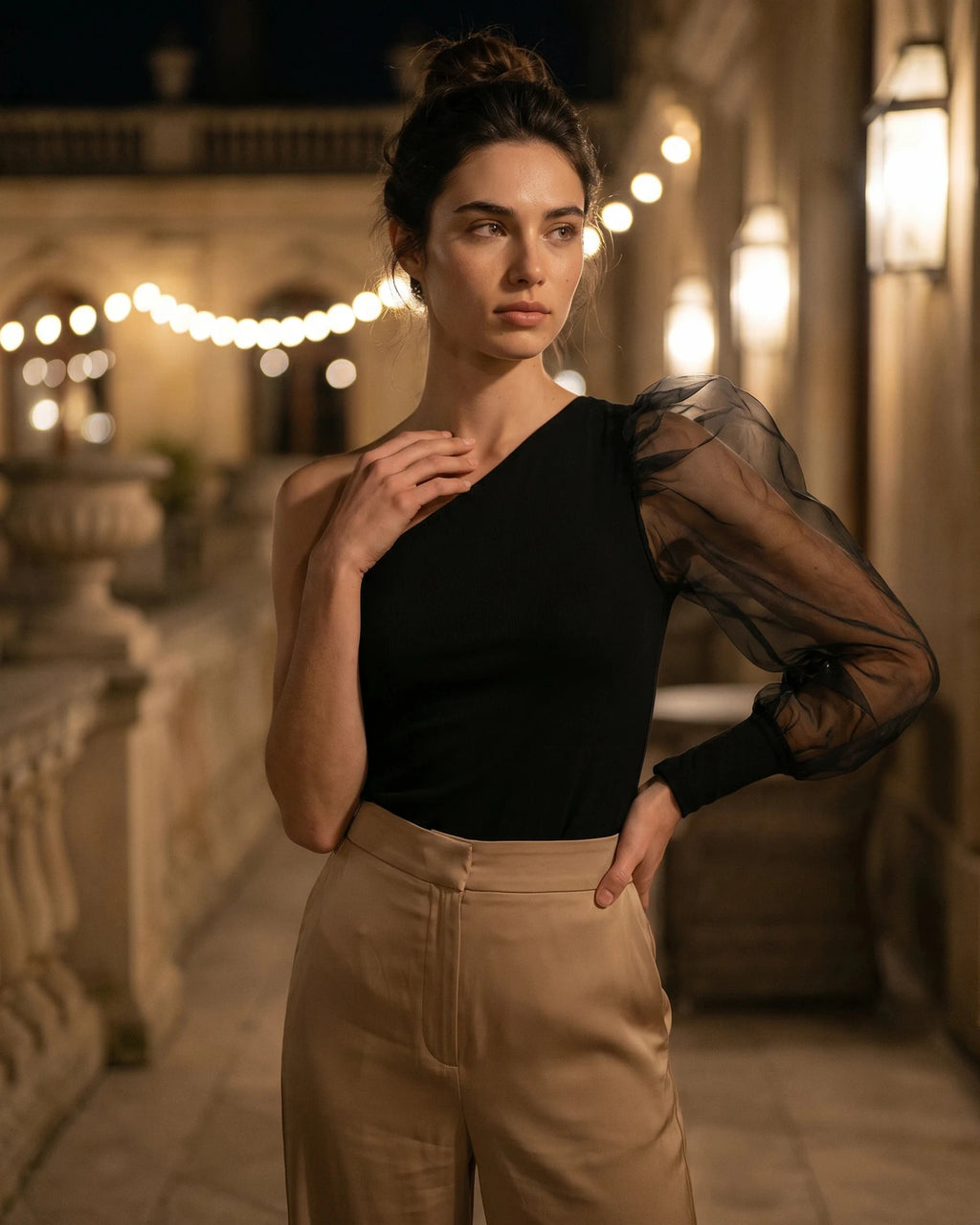 The Adriana Organza Shoulder Top