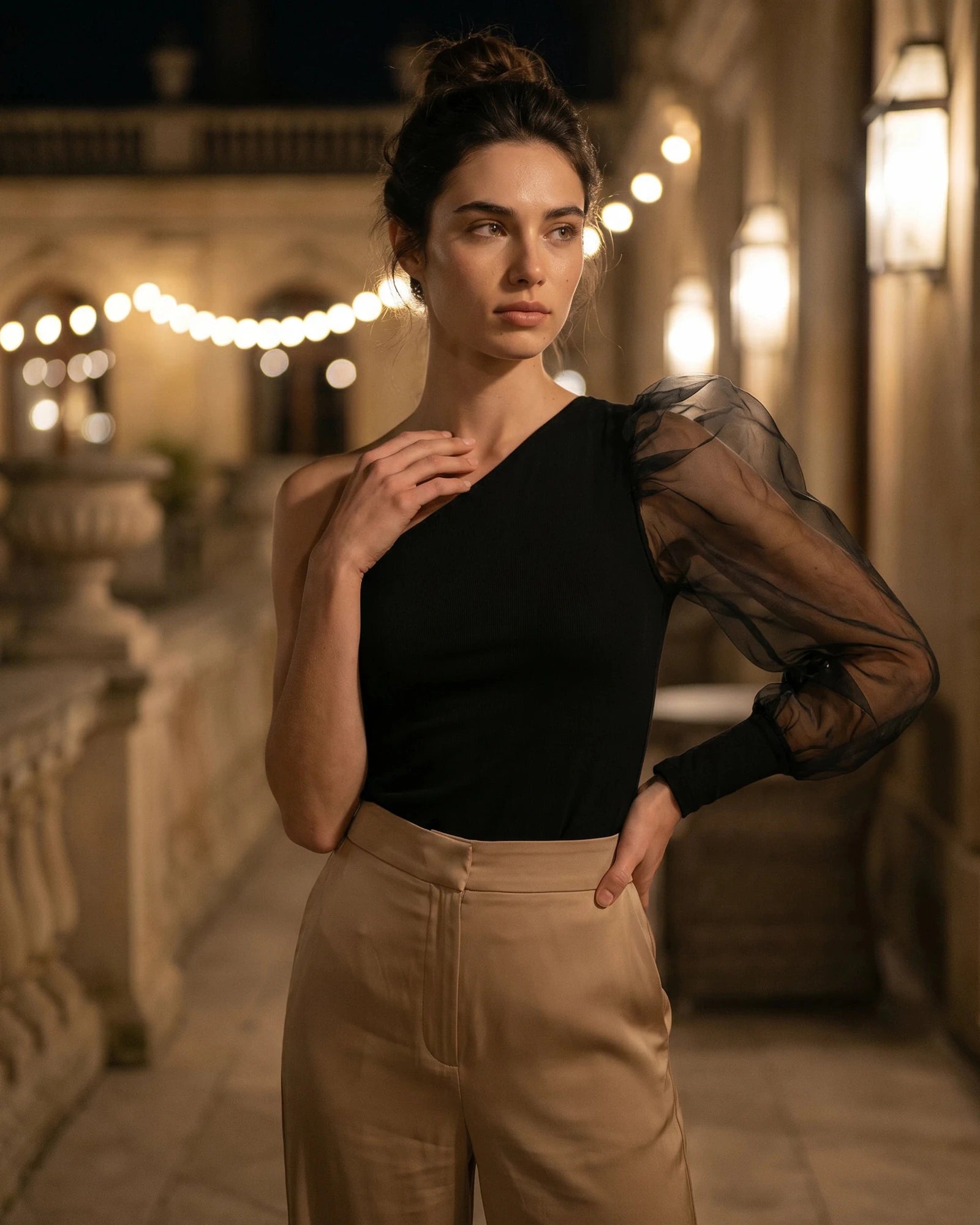 The Adriana Organza Shoulder Top