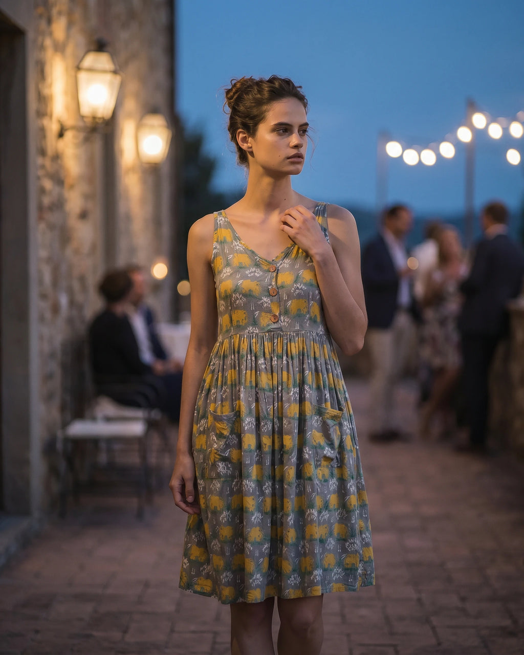 The Amelia Elephant Midi Dress