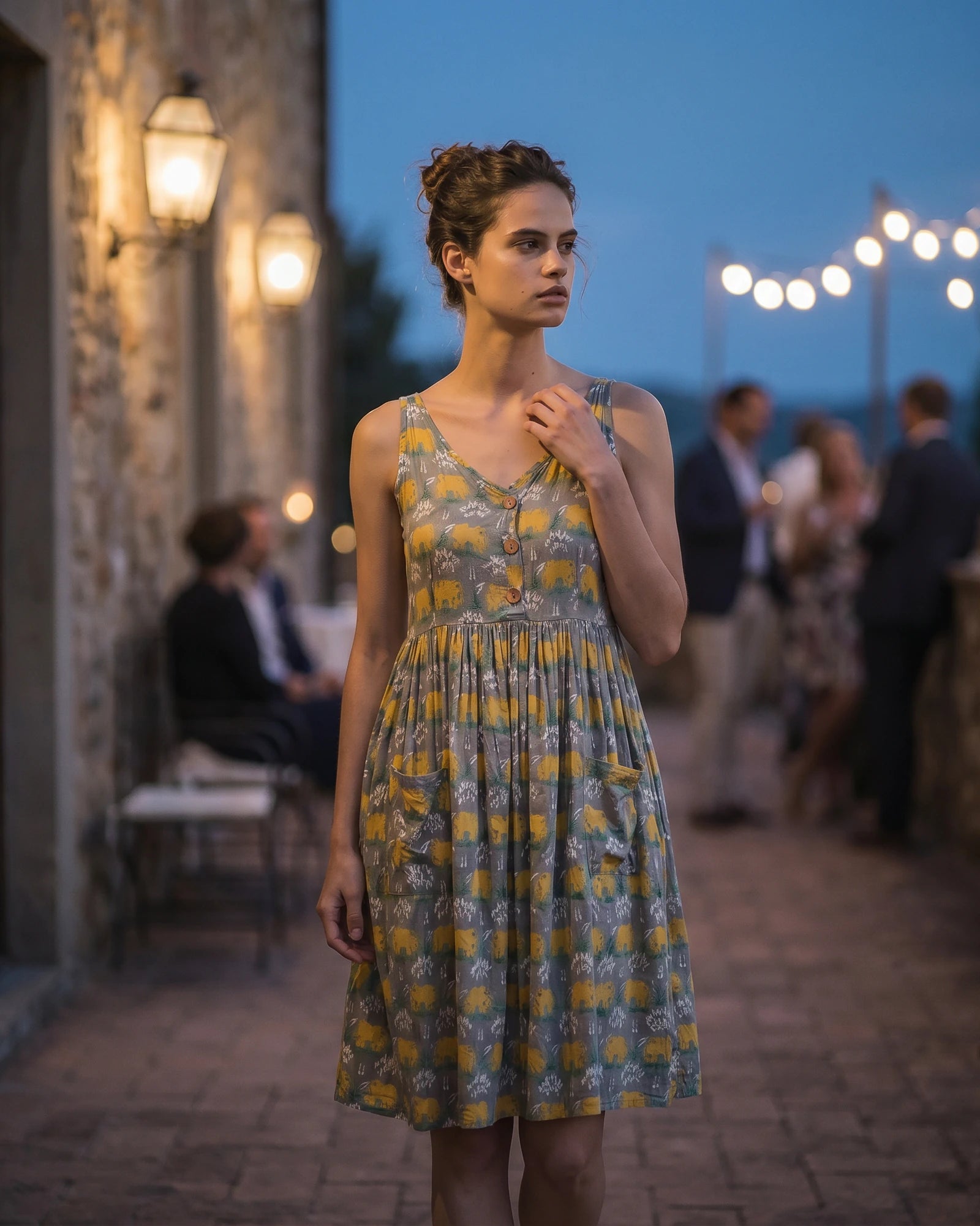 The Amelia Elephant Midi Dress