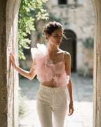 The Amelia Ruffled Tulle Crop