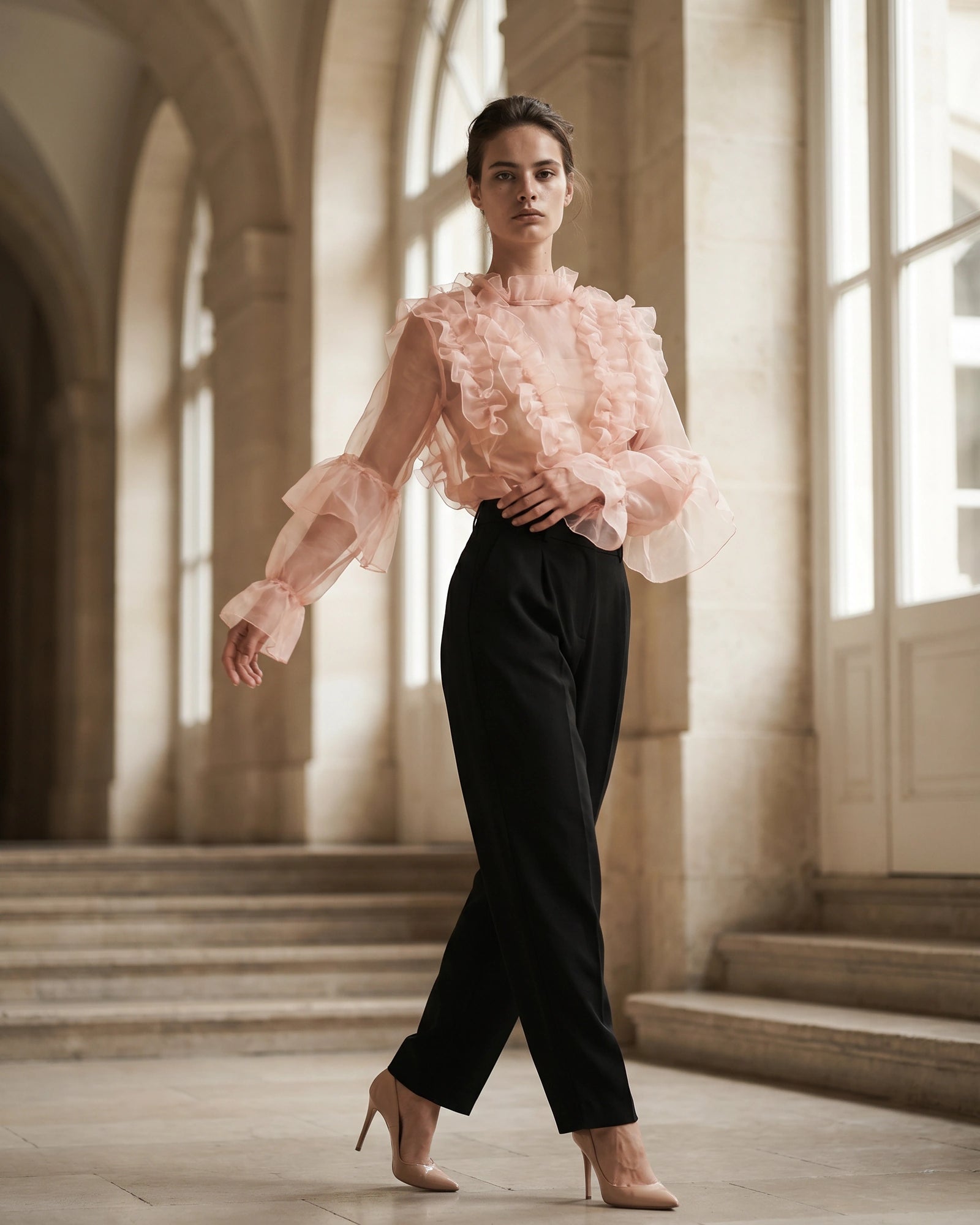 The Aria Ruffle Organza Blouse