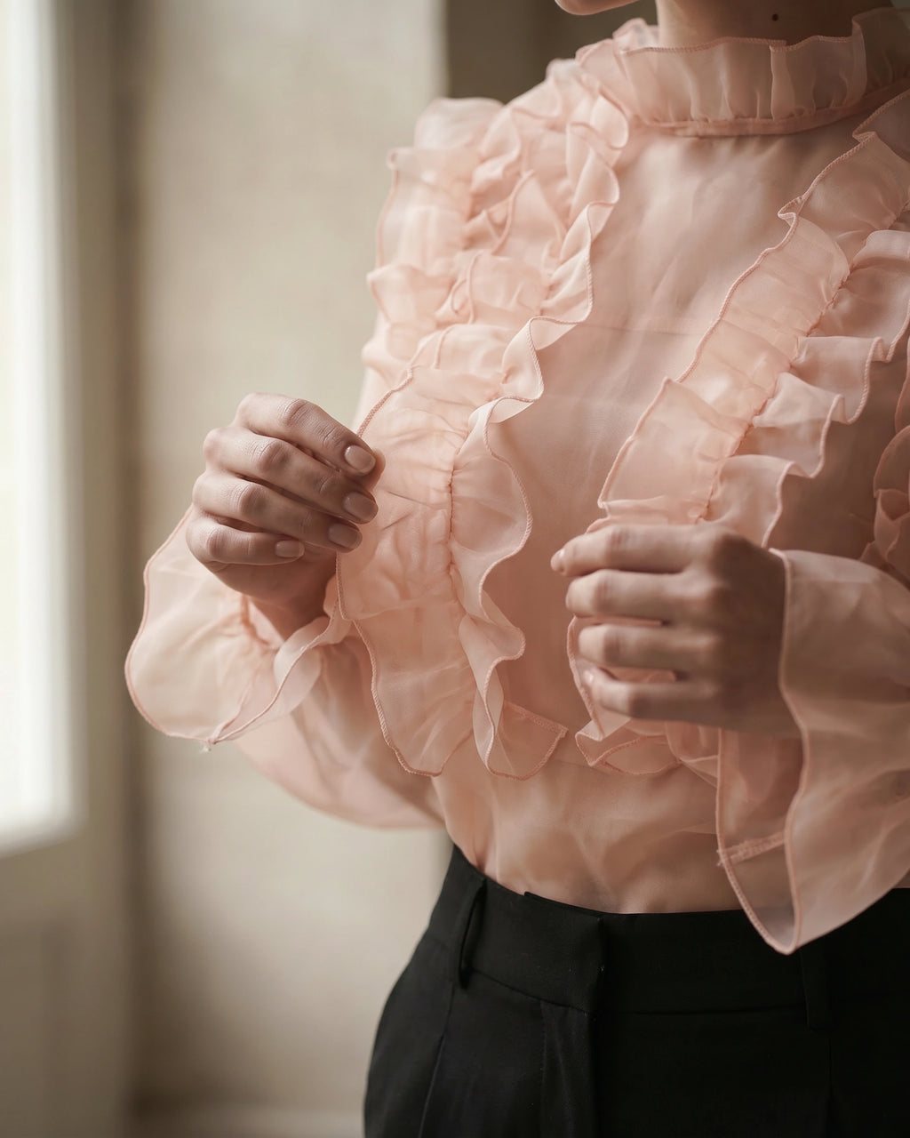 The Aria Ruffle Organza Blouse