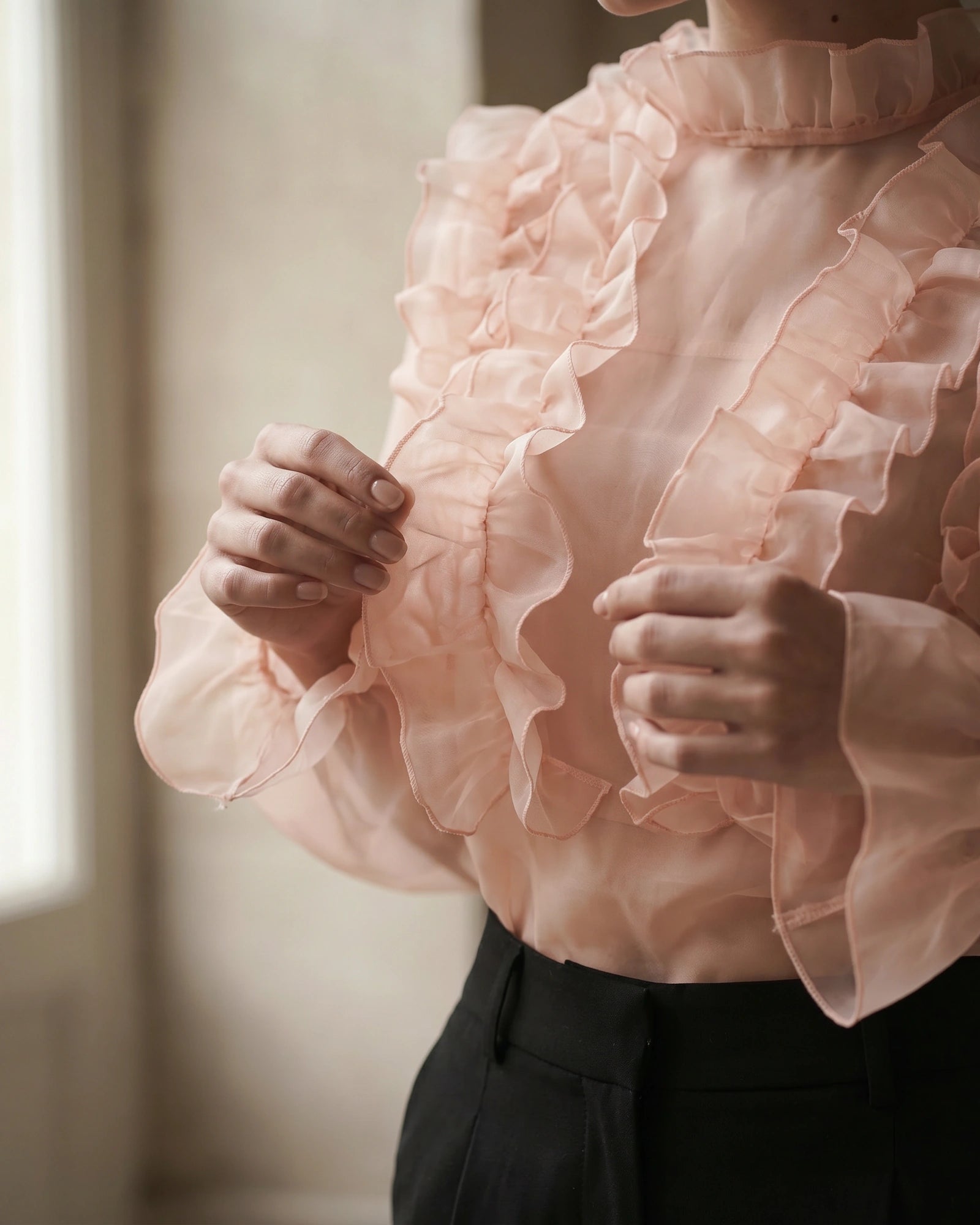 The Aria Ruffle Organza Blouse