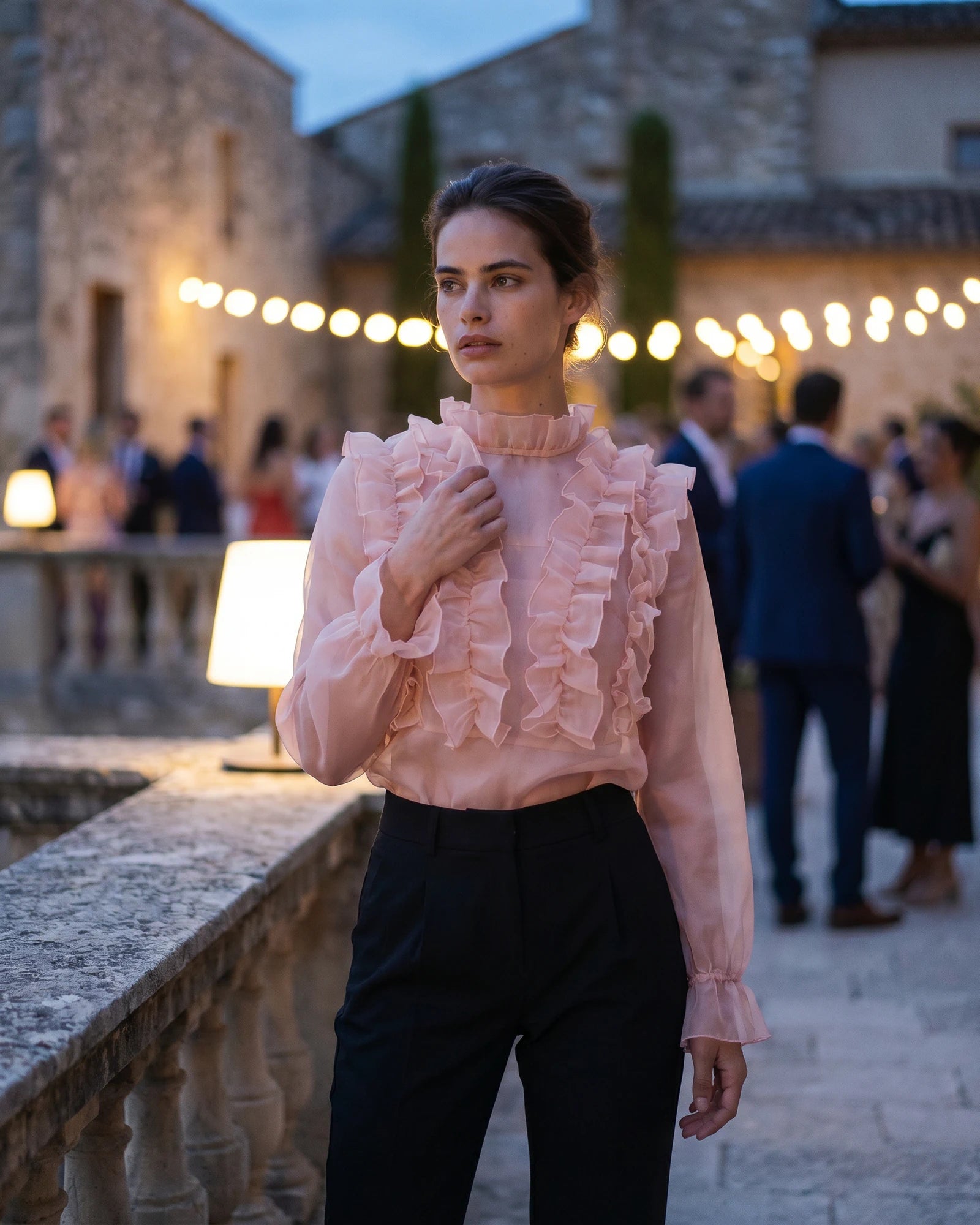 The Aria Ruffle Organza Blouse