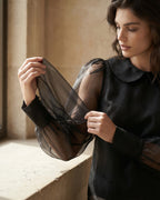 The Ava Organza Puff Top
