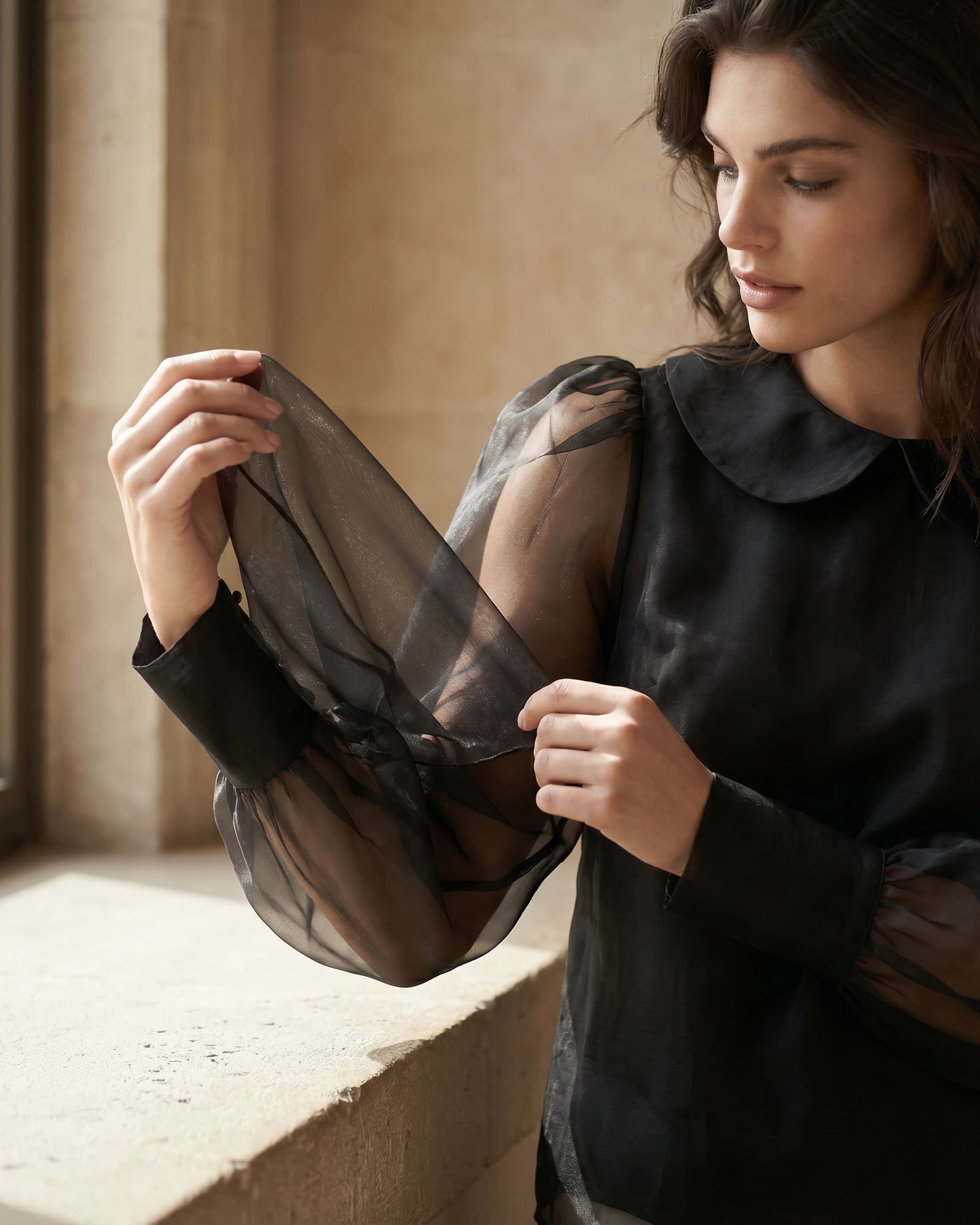 The Ava Organza Puff Top