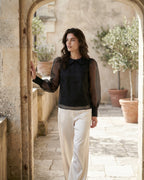 The Ava Organza Puff Top