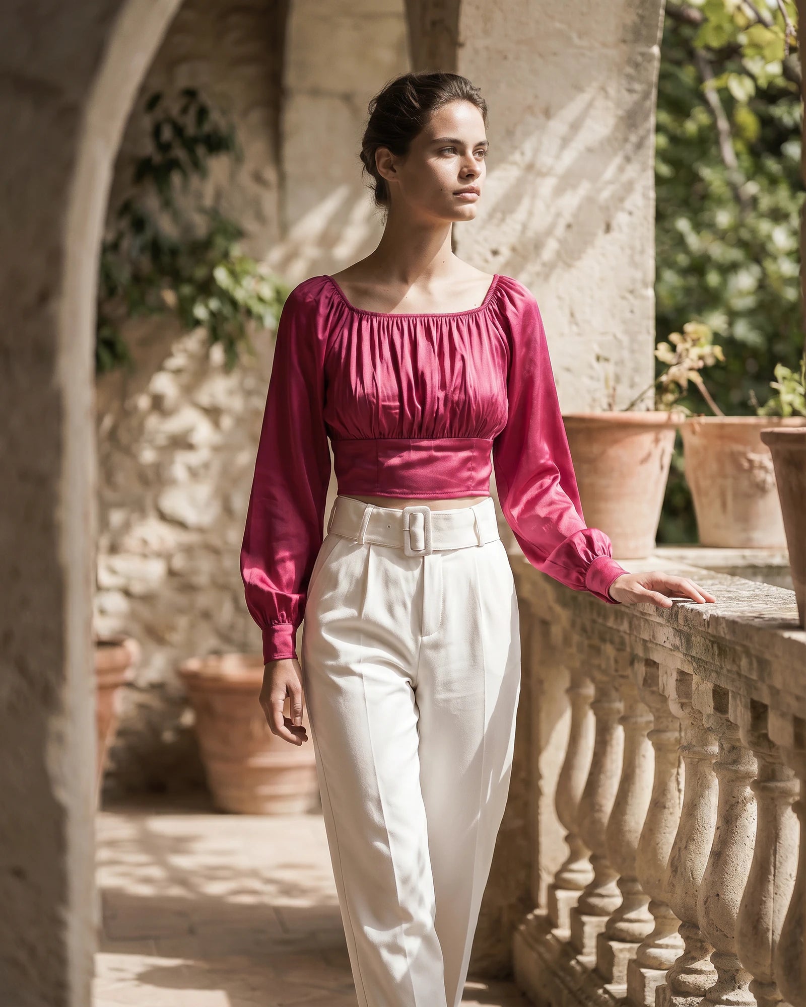 The Ava Satin Crop