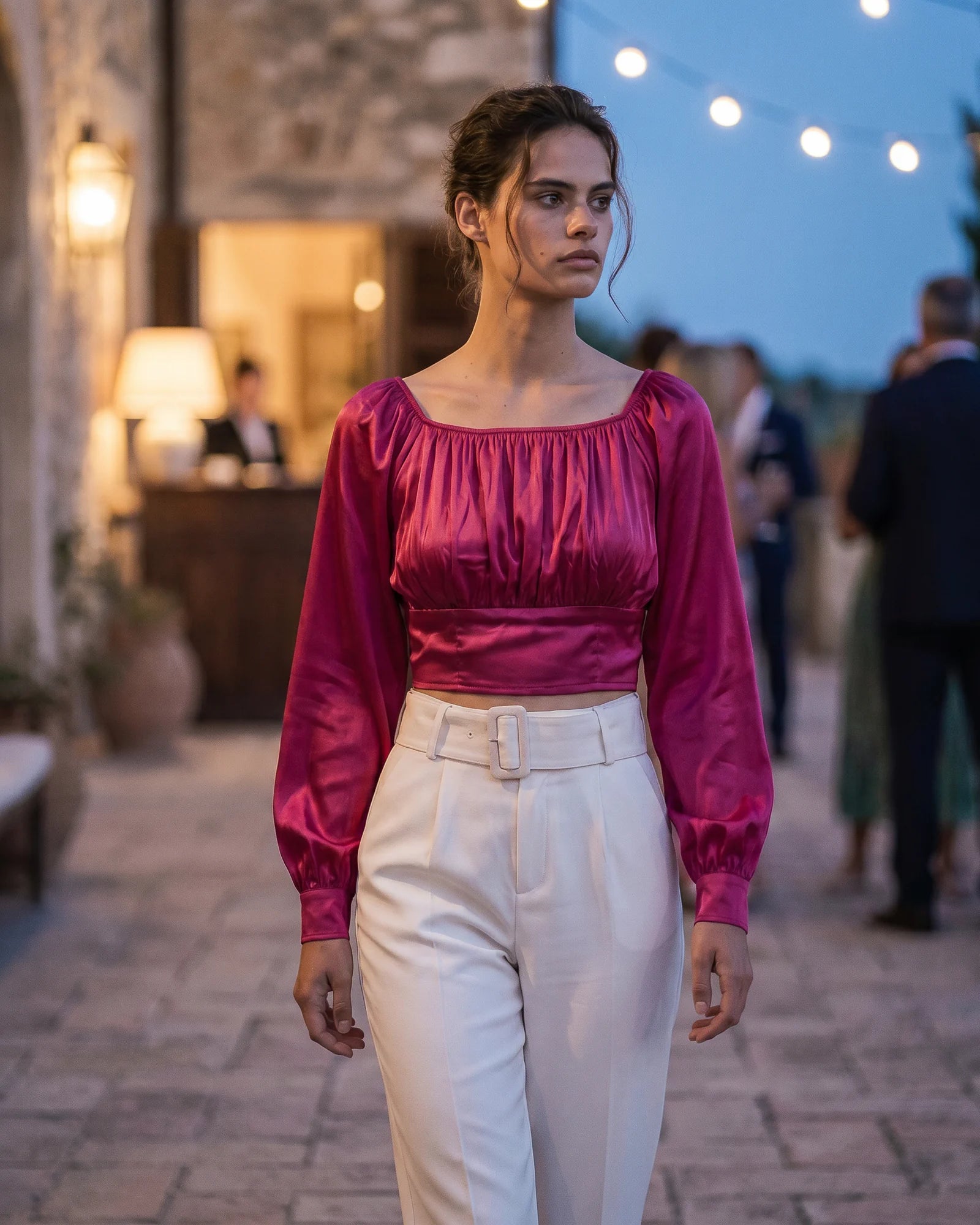 The Ava Satin Crop