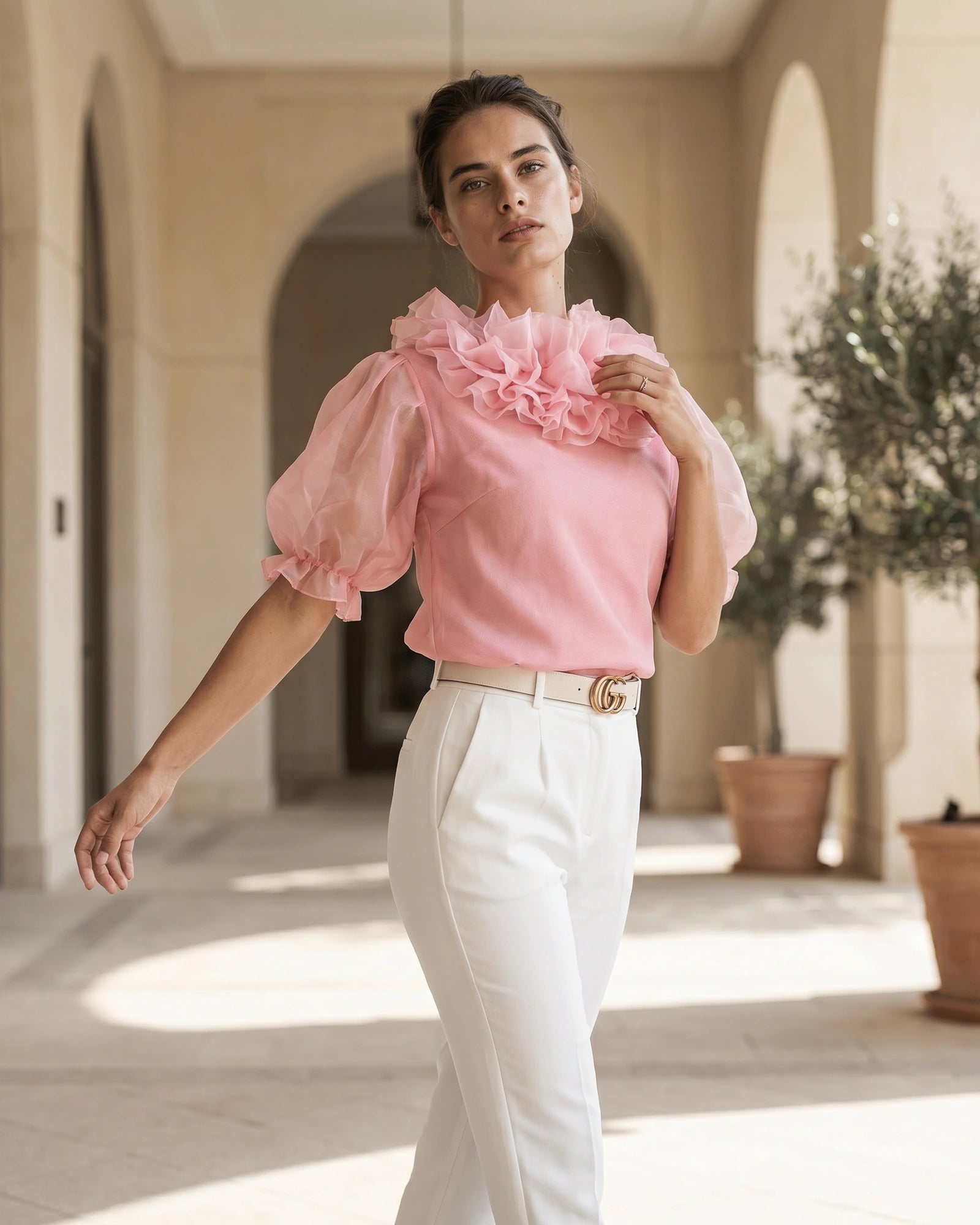 The Bella Ruffle Crop Top