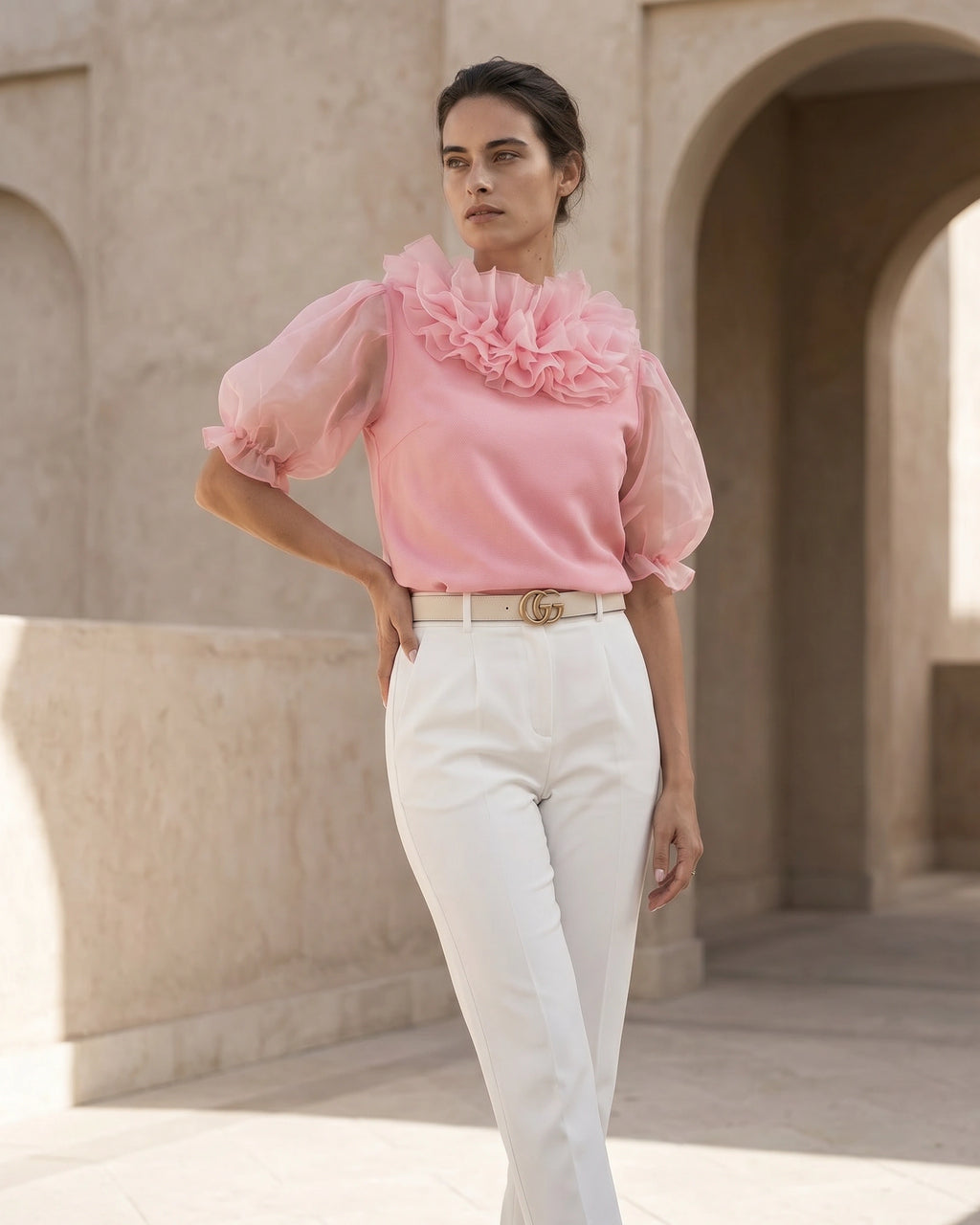 The Bella Ruffle Crop Top