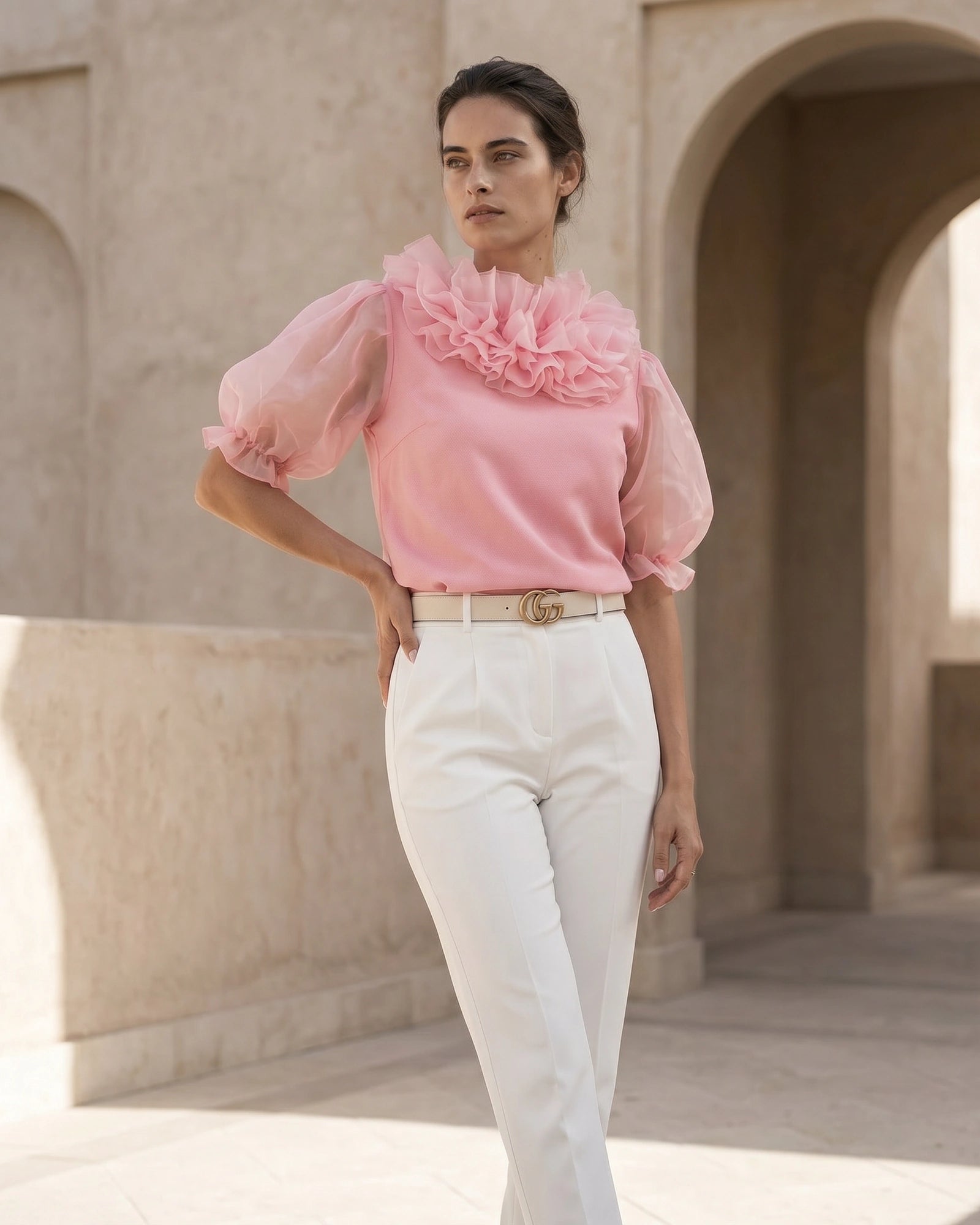 The Bella Ruffle Crop Top