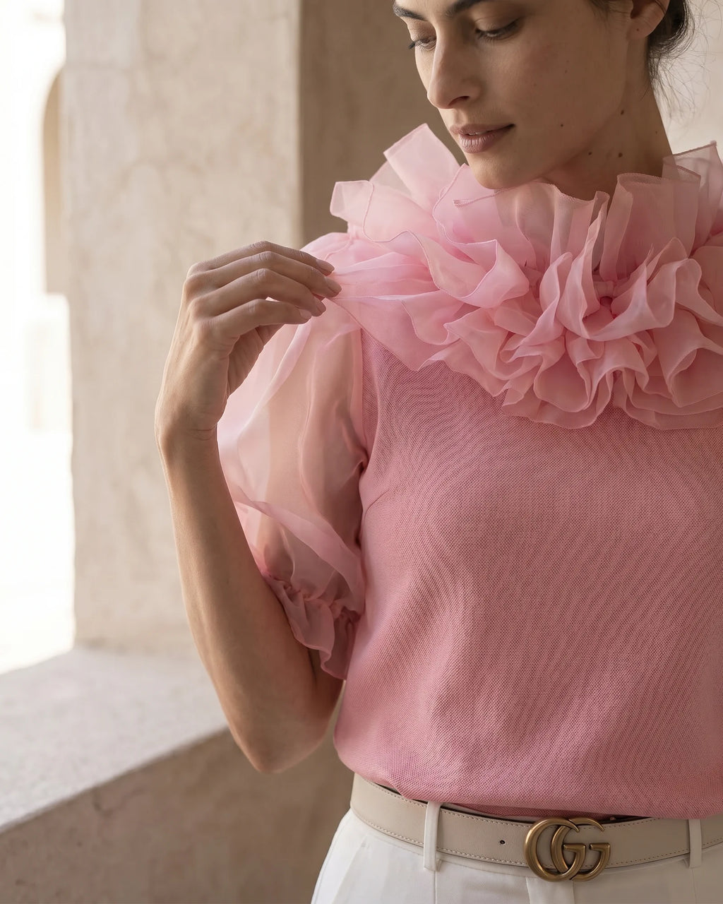 The Bella Ruffle Crop Top