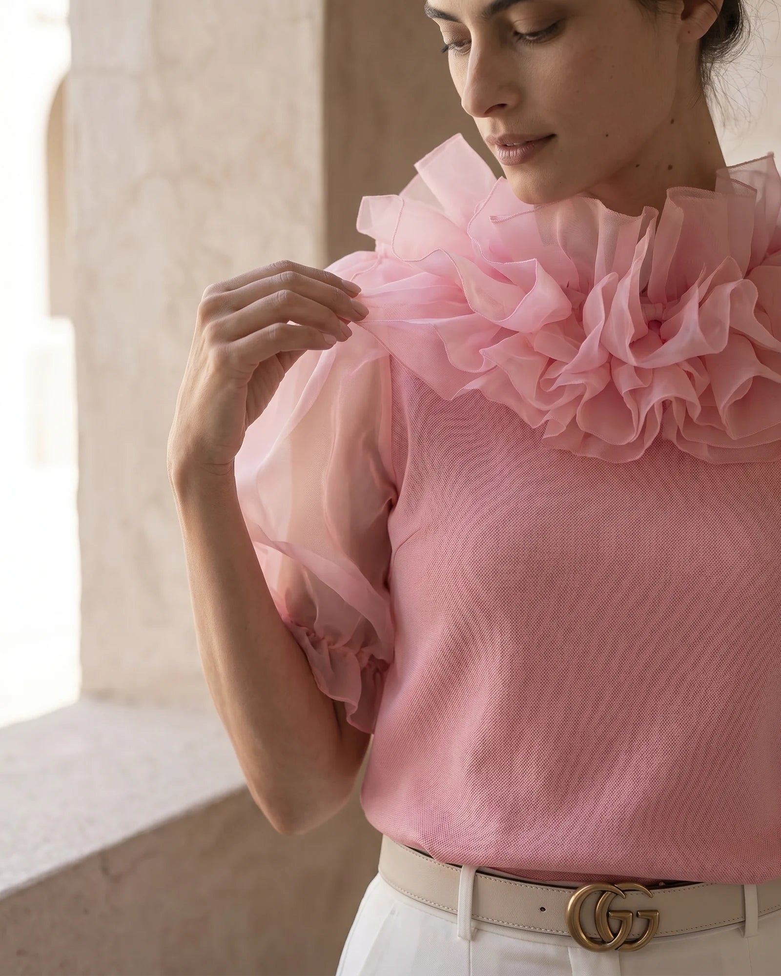 The Bella Ruffle Crop Top