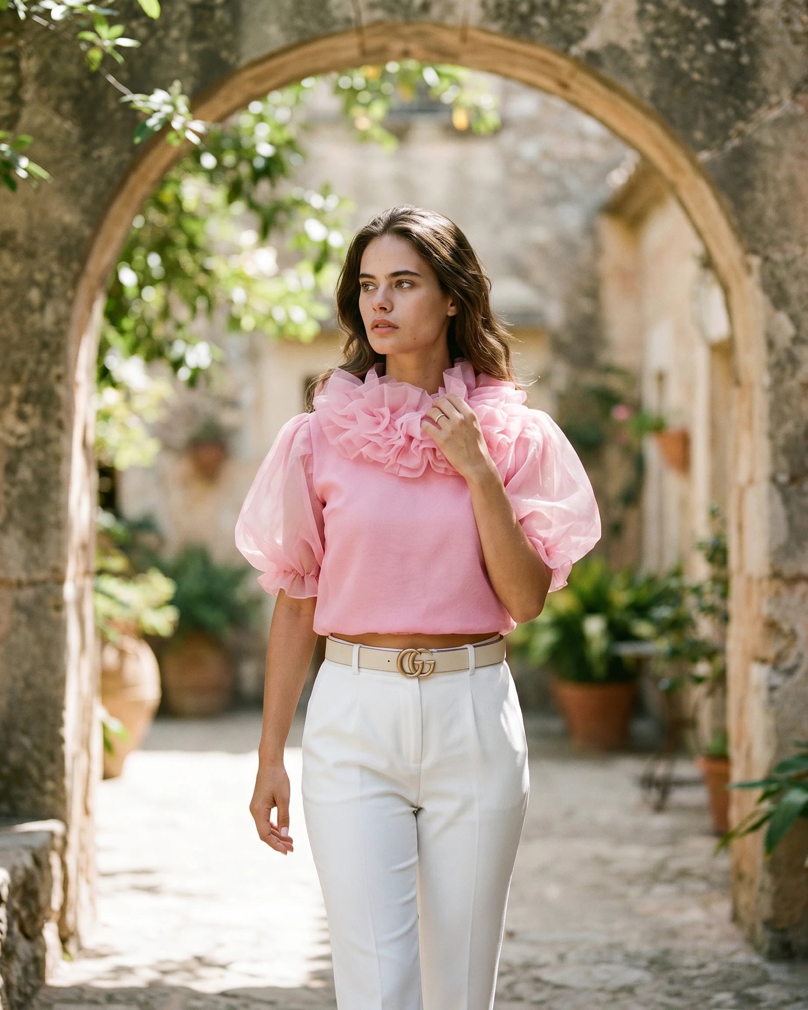 The Bella Ruffle Crop Top