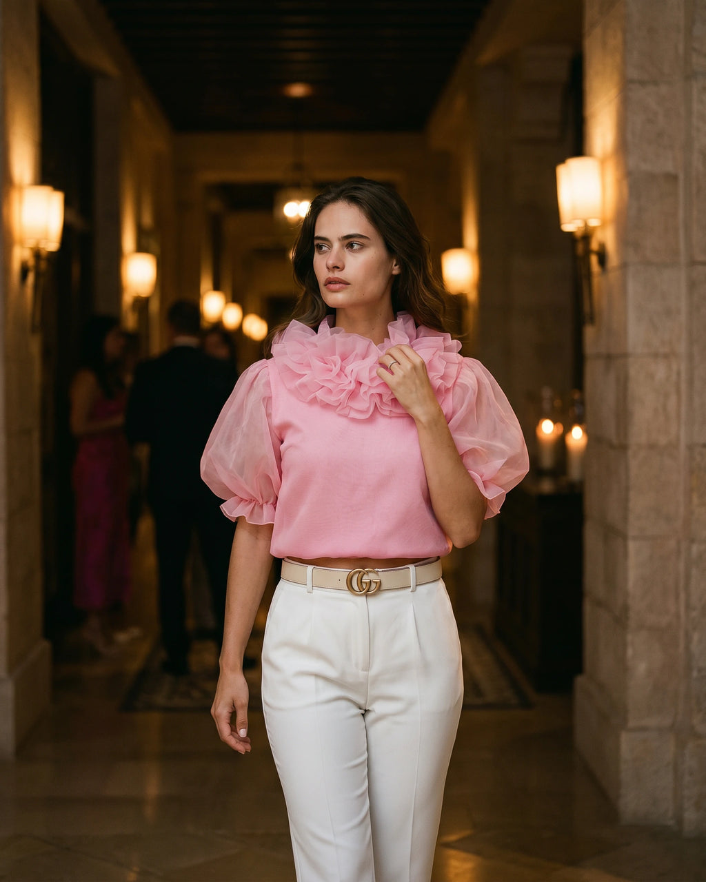 The Bella Ruffle Crop Top