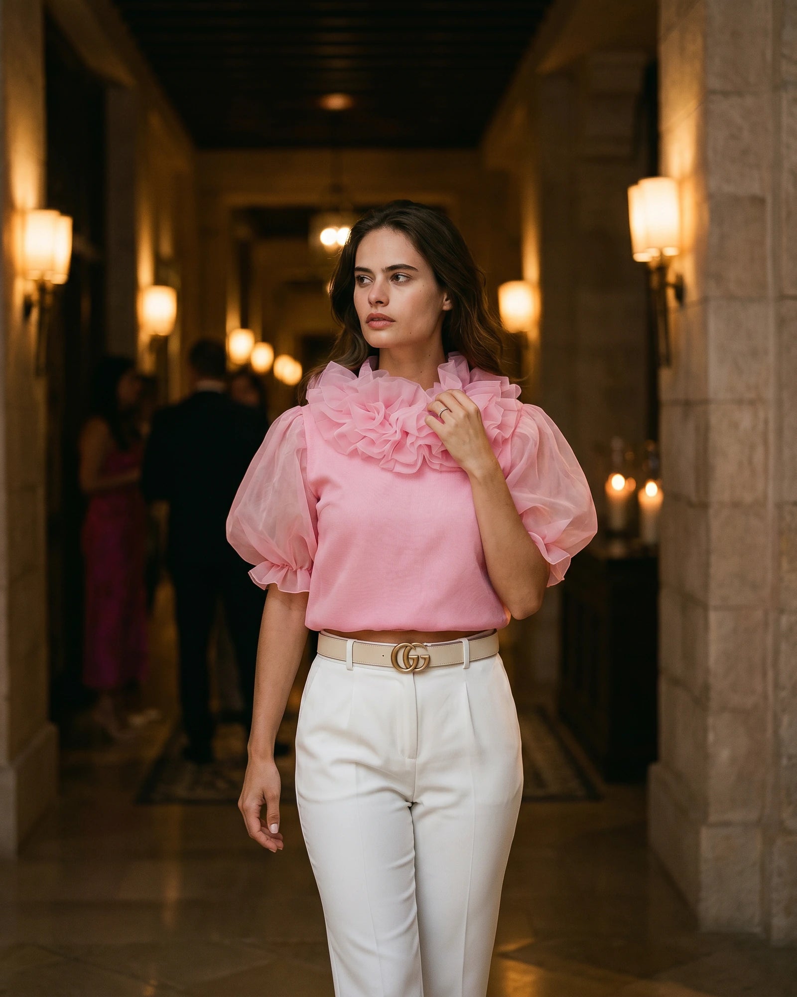 The Bella Ruffle Crop Top