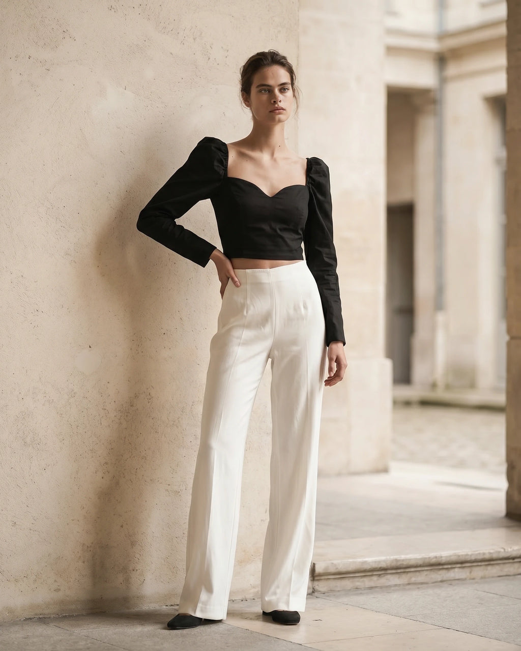 The Belle Square-Collar Crop