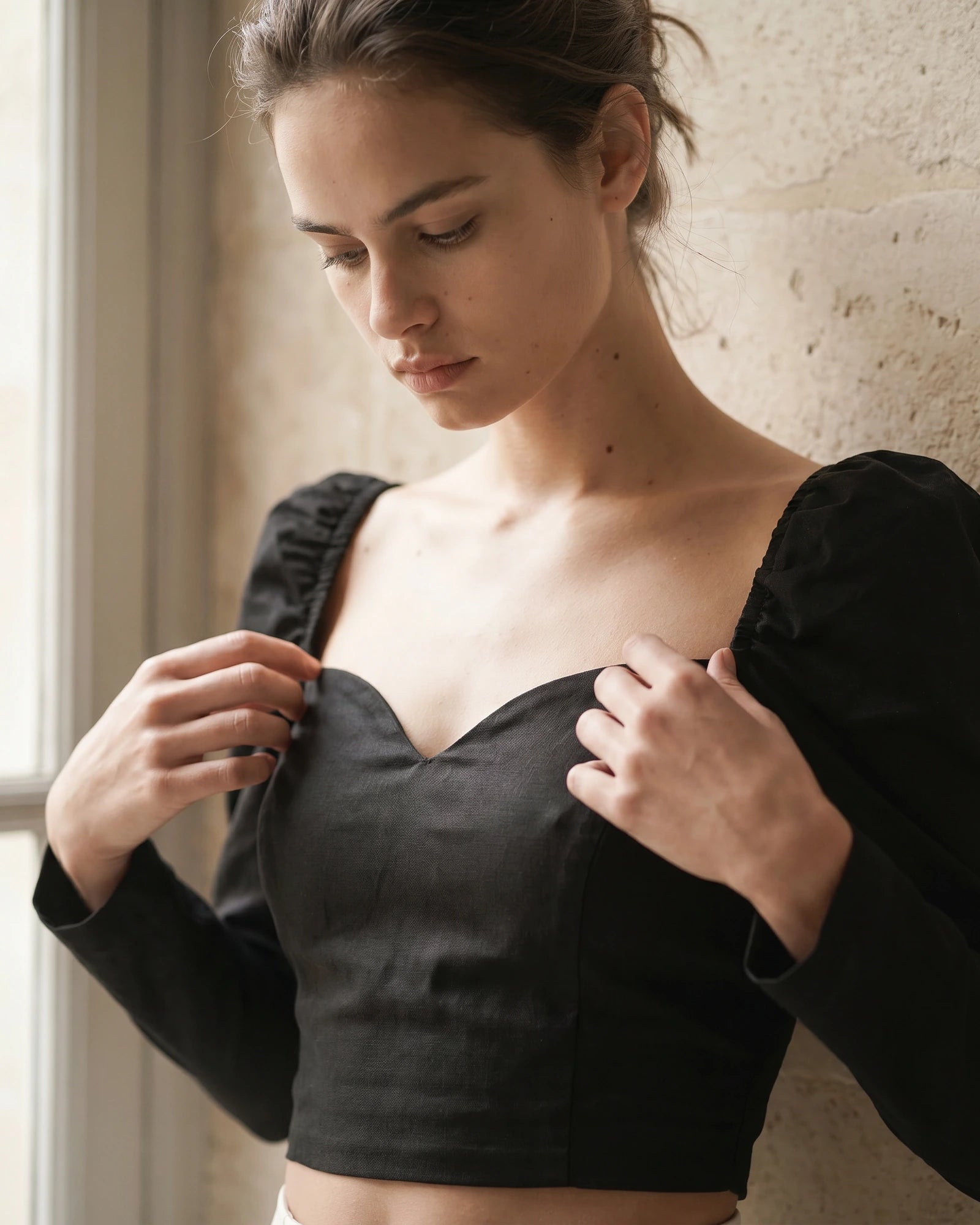 The Belle Square-Collar Crop