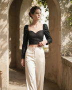The Belle Square-Collar Crop
