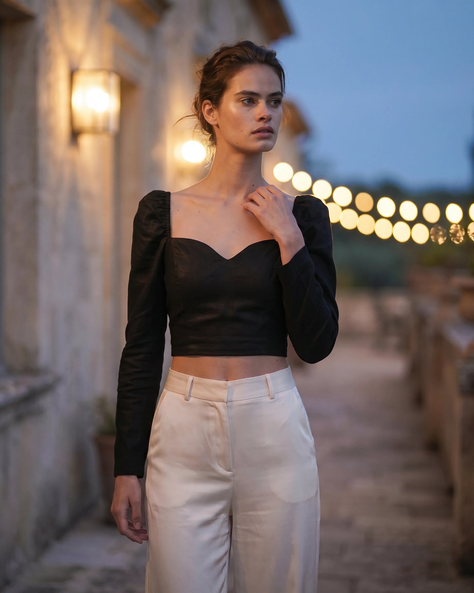 The Belle Square-Collar Crop