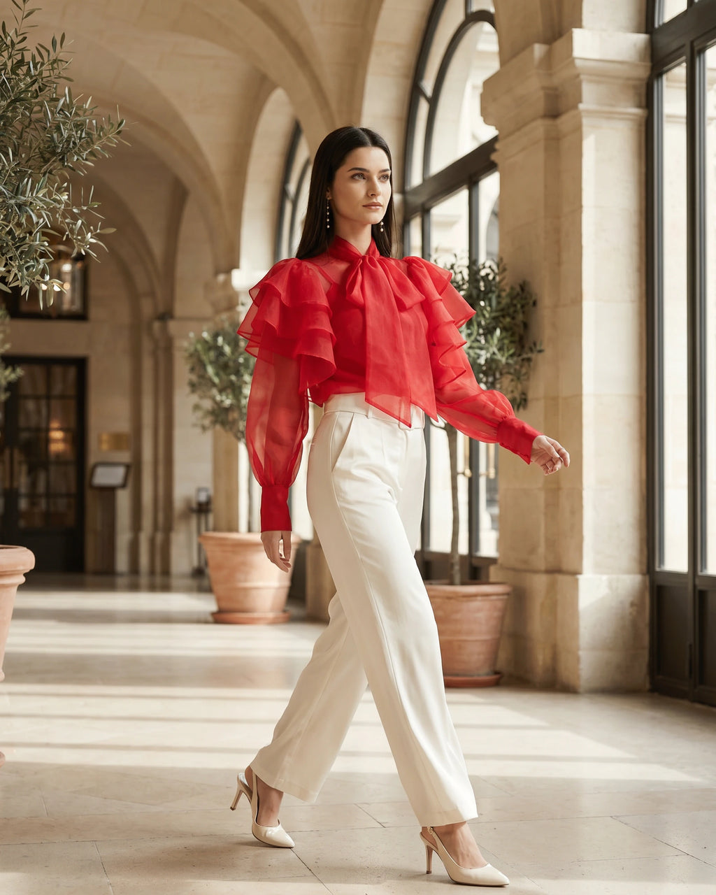 The Bianca Ruffle Sleeve Blouse