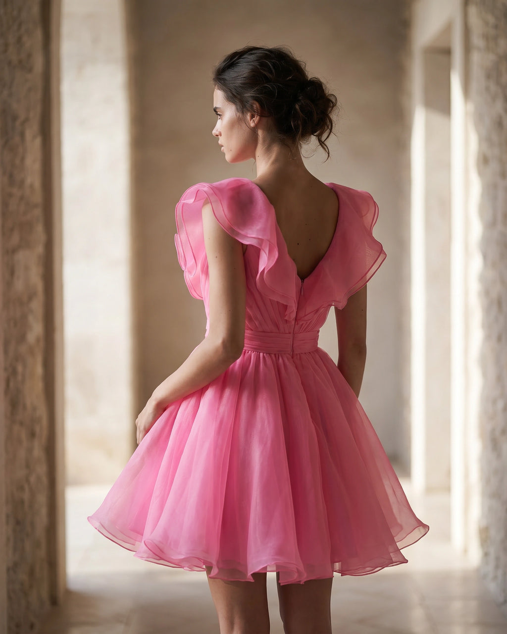 The Bianca Ruffled Mini Dress