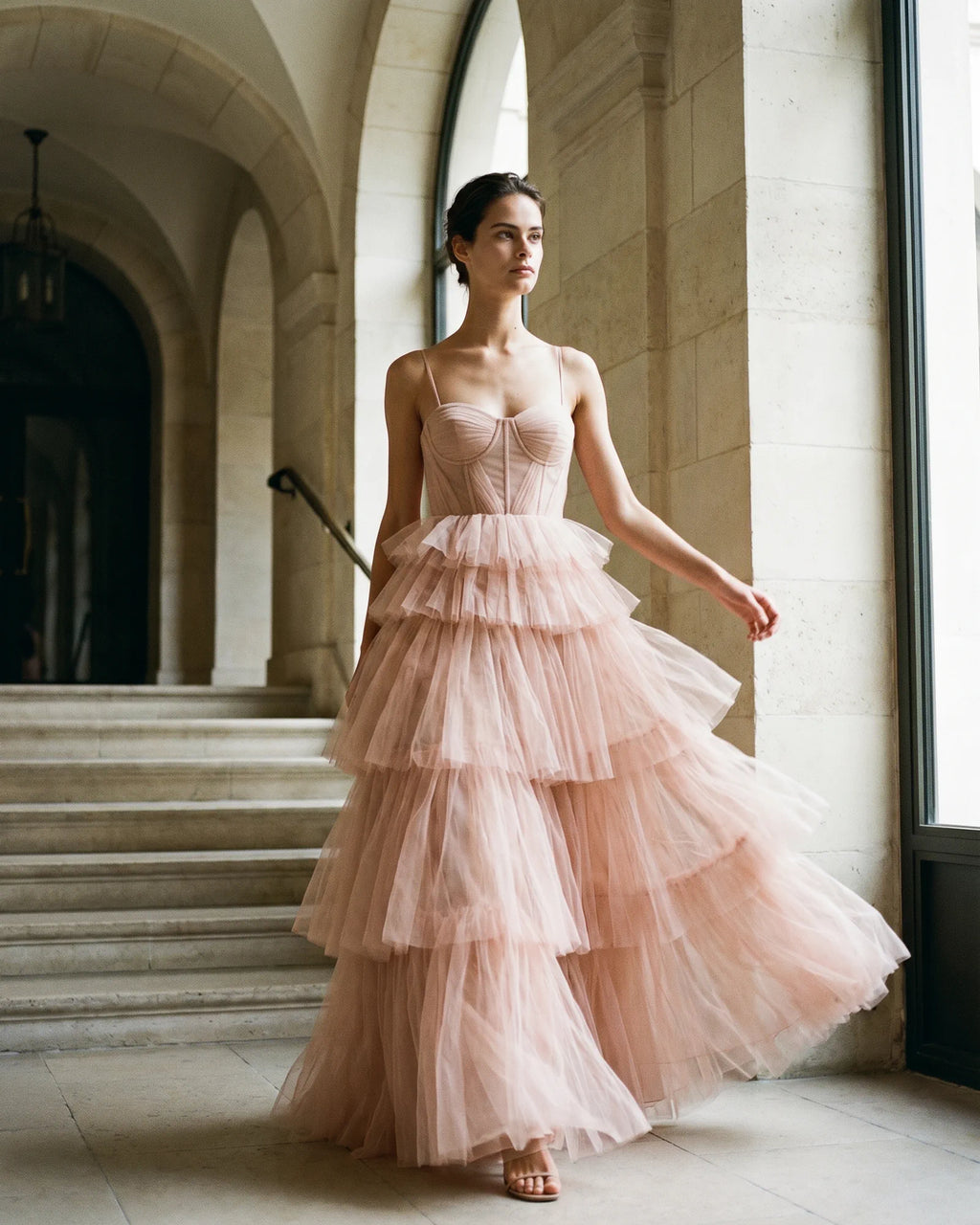 The Callista Ruffle Tulle Dress