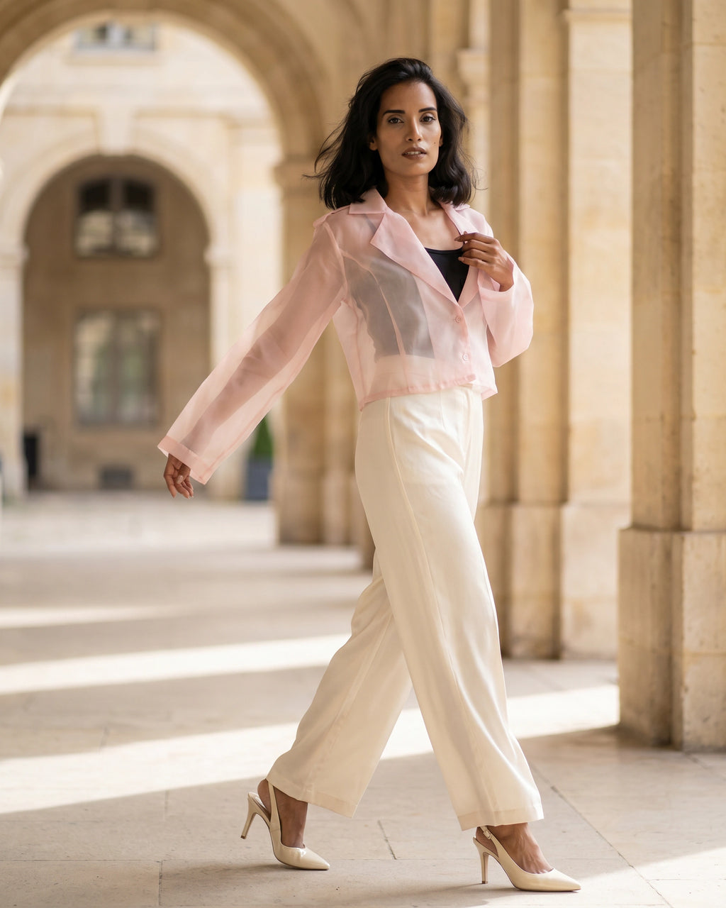 The Camille Organza Crop Jacket