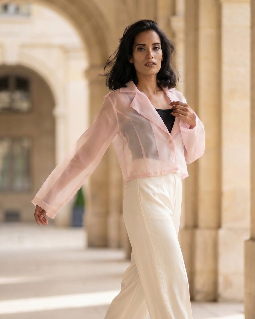 The Camille Organza Crop Jacket