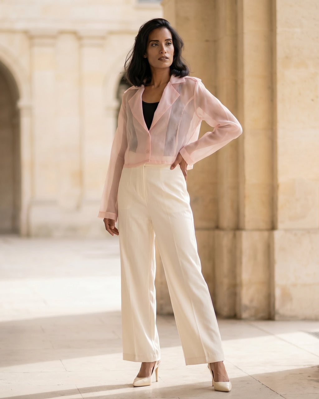 The Camille Organza Crop Jacket