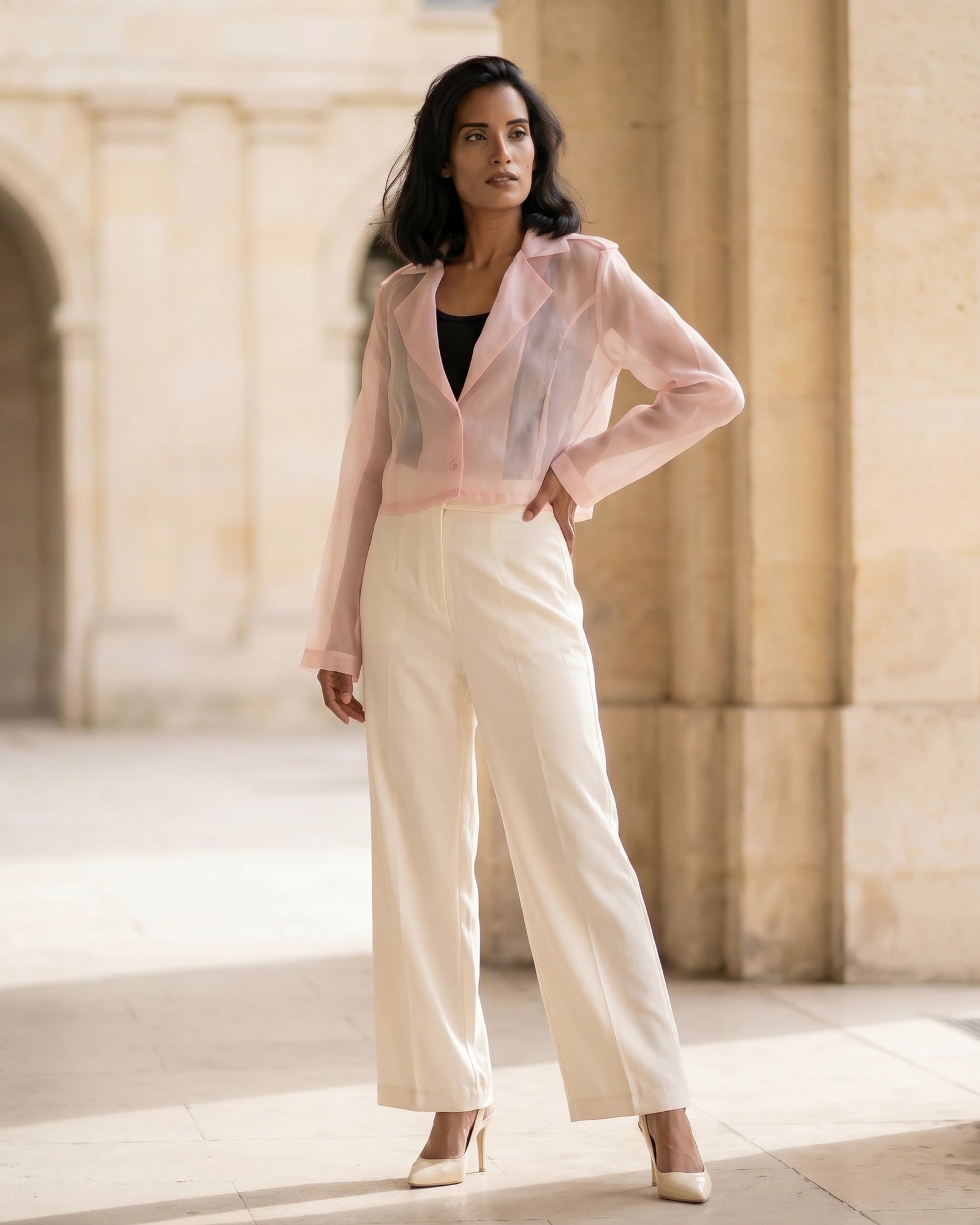 The Camille Organza Crop Jacket
