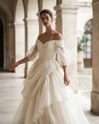 The Camille Organza Draped Dress