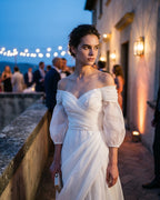 The Camille Organza Draped Dress