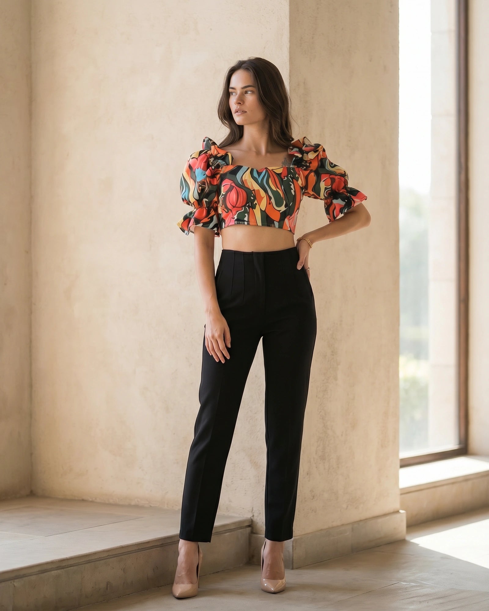The Camille Ruffle Crop Top