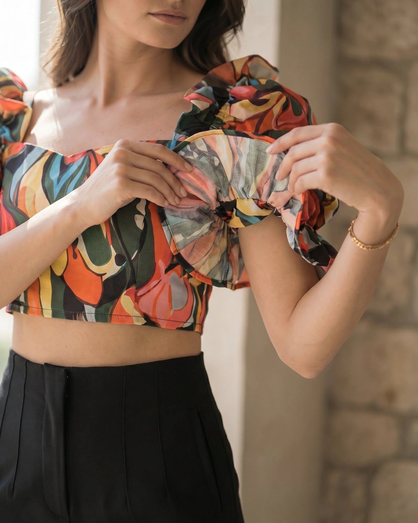 The Camille Ruffle Crop Top