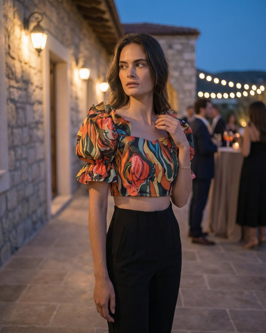 The Camille Ruffle Crop Top