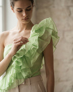 The Camille Ruffle Shoulder Top