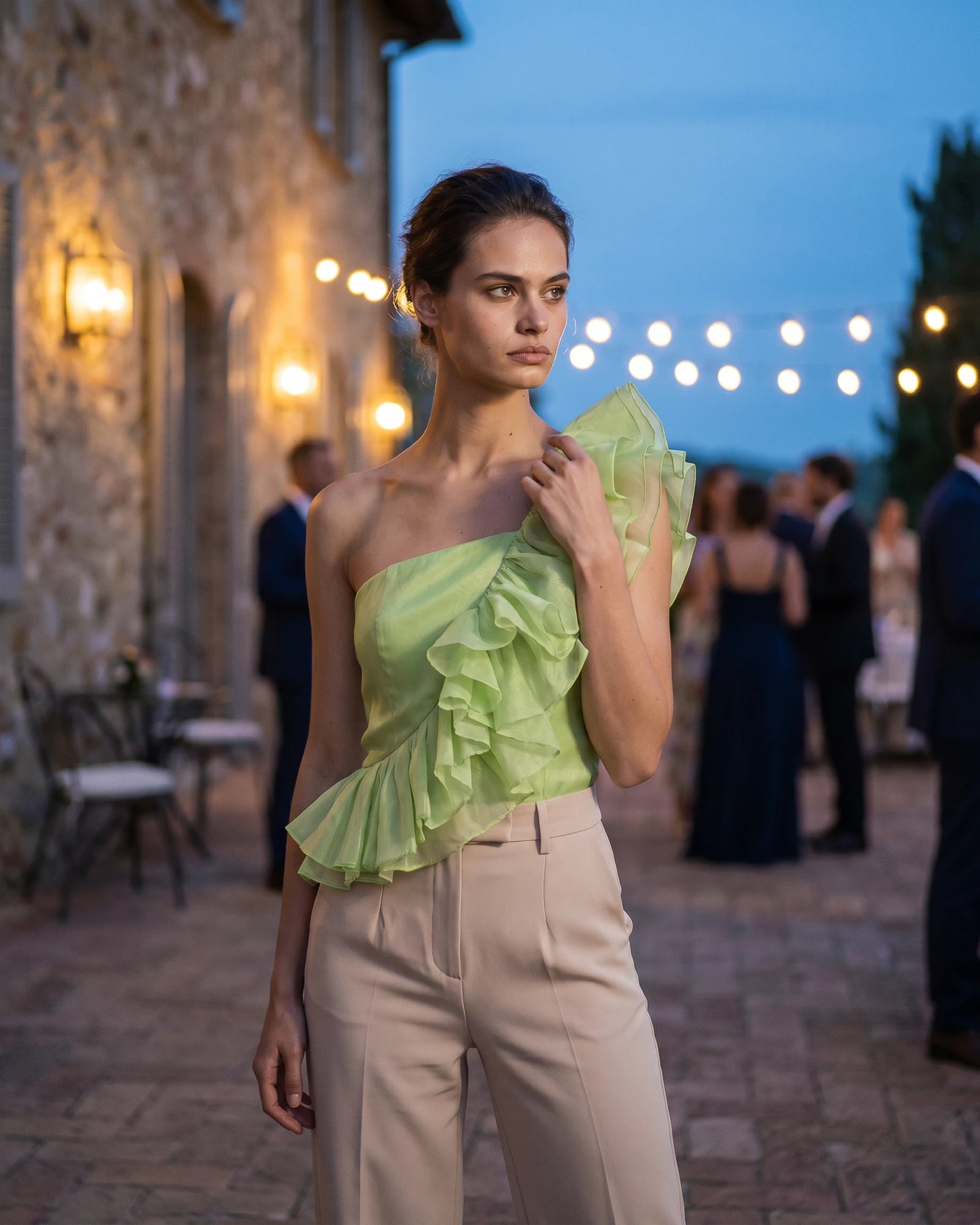 The Camille Ruffle Shoulder Top