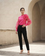 The Celeste Puff Organza Top