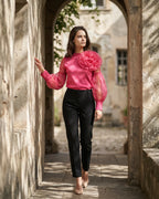 The Celeste Puff Organza Top