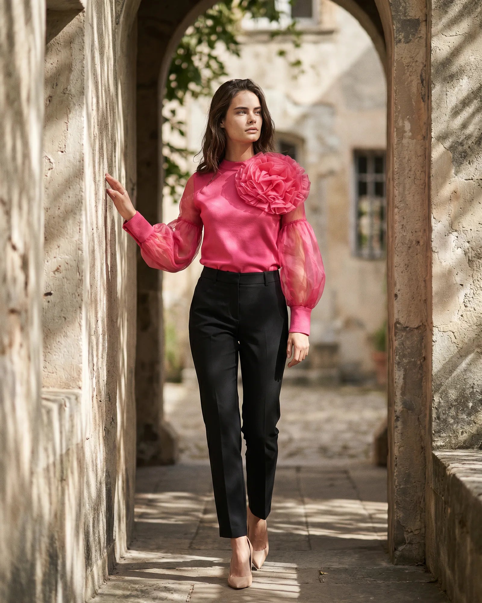The Celeste Puff Organza Top