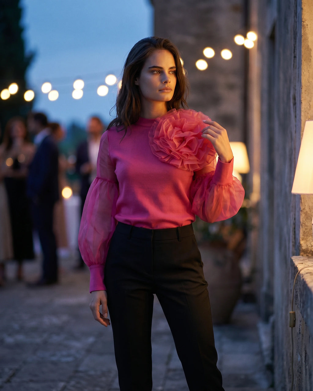 The Celeste Puff Organza Top