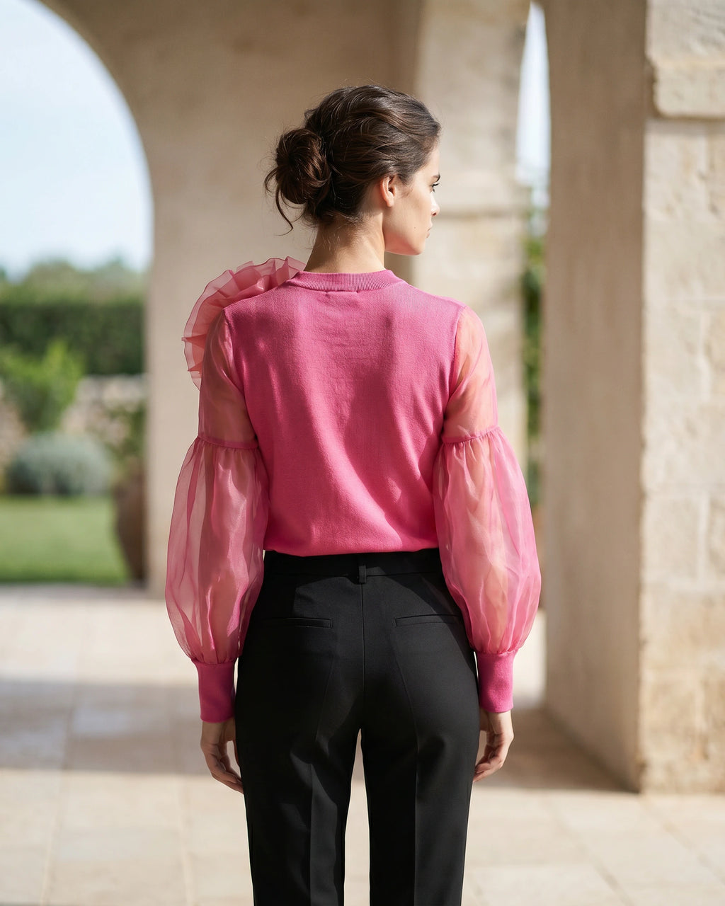 The Celeste Puff Organza Top