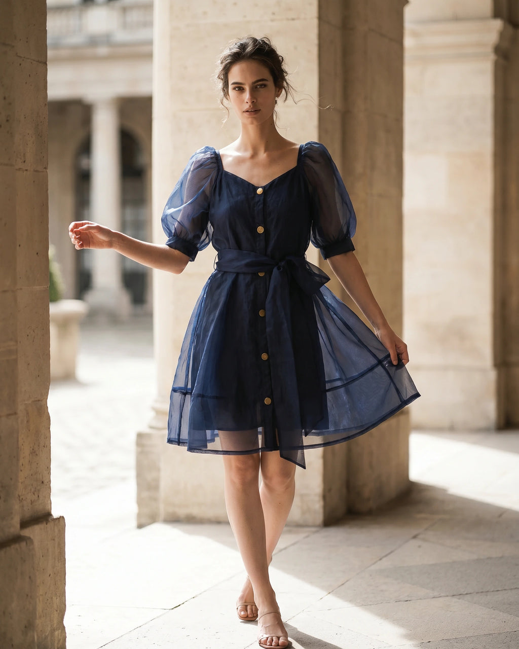 The Celeste Puffed Organza Dress