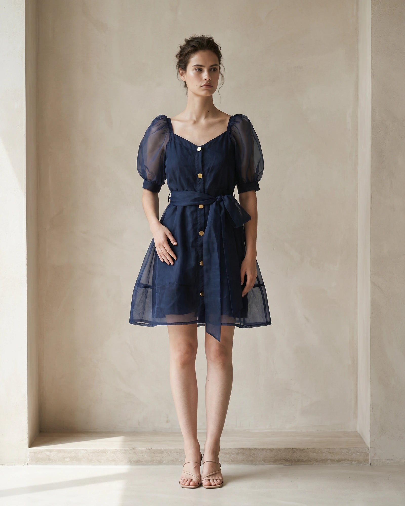 The Celeste Puffed Organza Dress