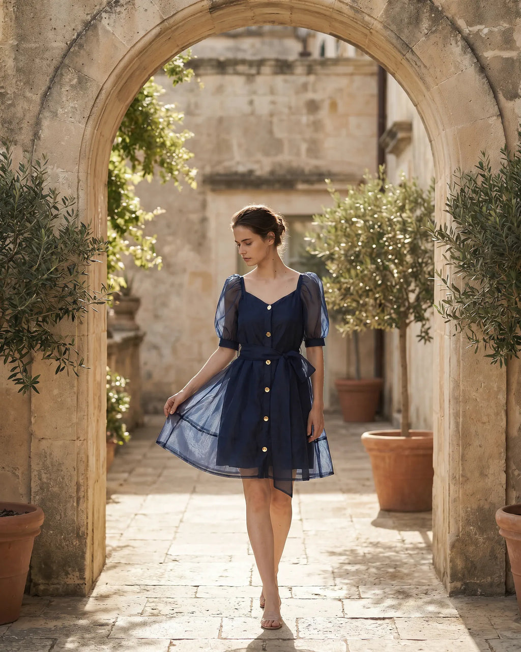 The Celeste Puffed Organza Dress