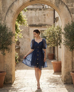 The Celeste Puffed Organza Dress